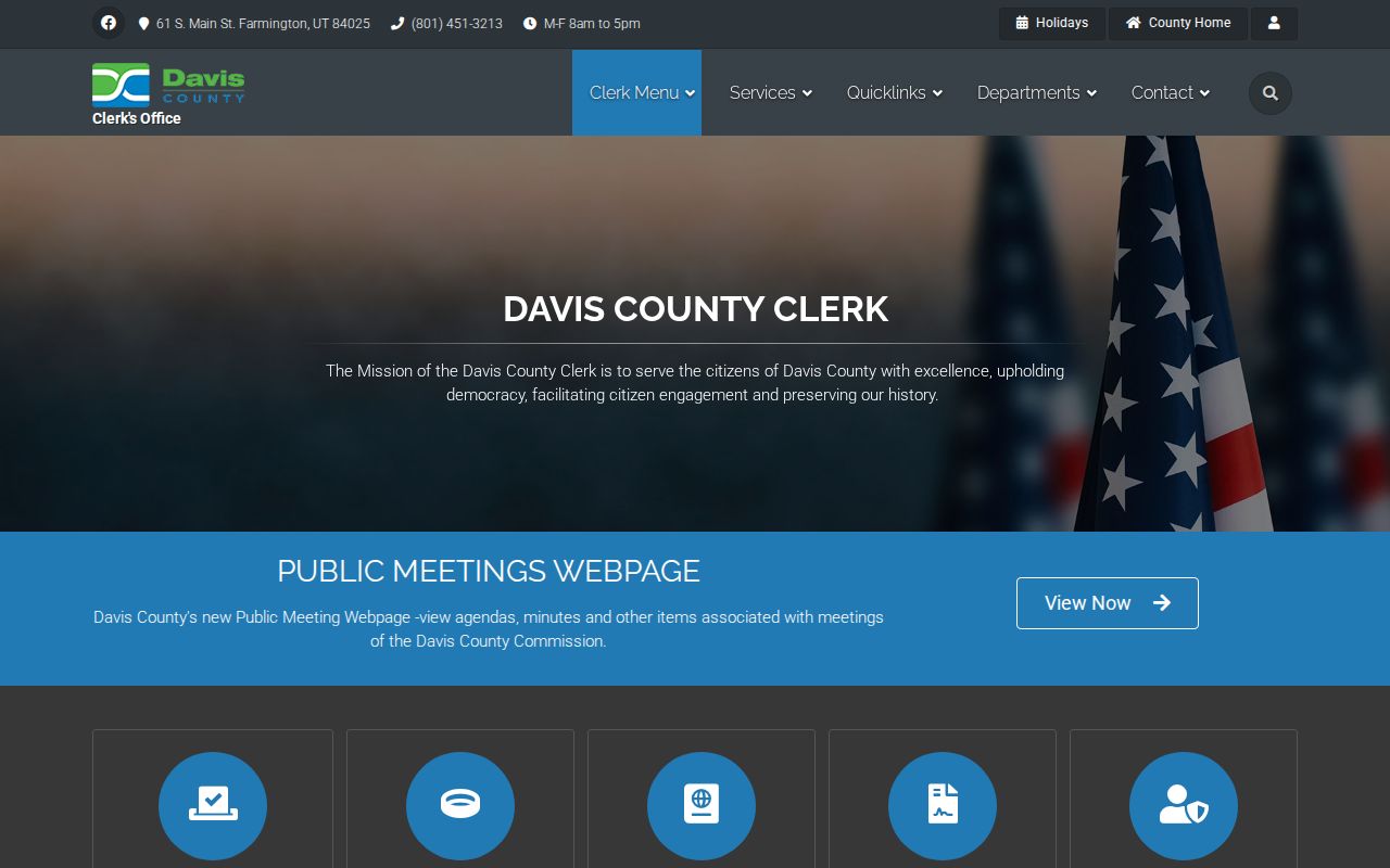 Layton voter registration records at the Davis County Clerk