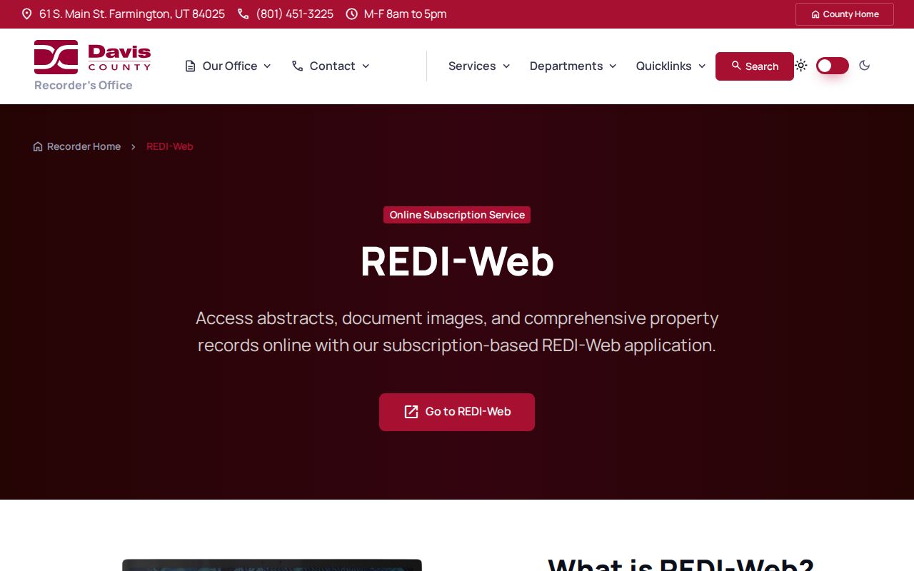 Layton public records name and document search in Davis County REDI-Web