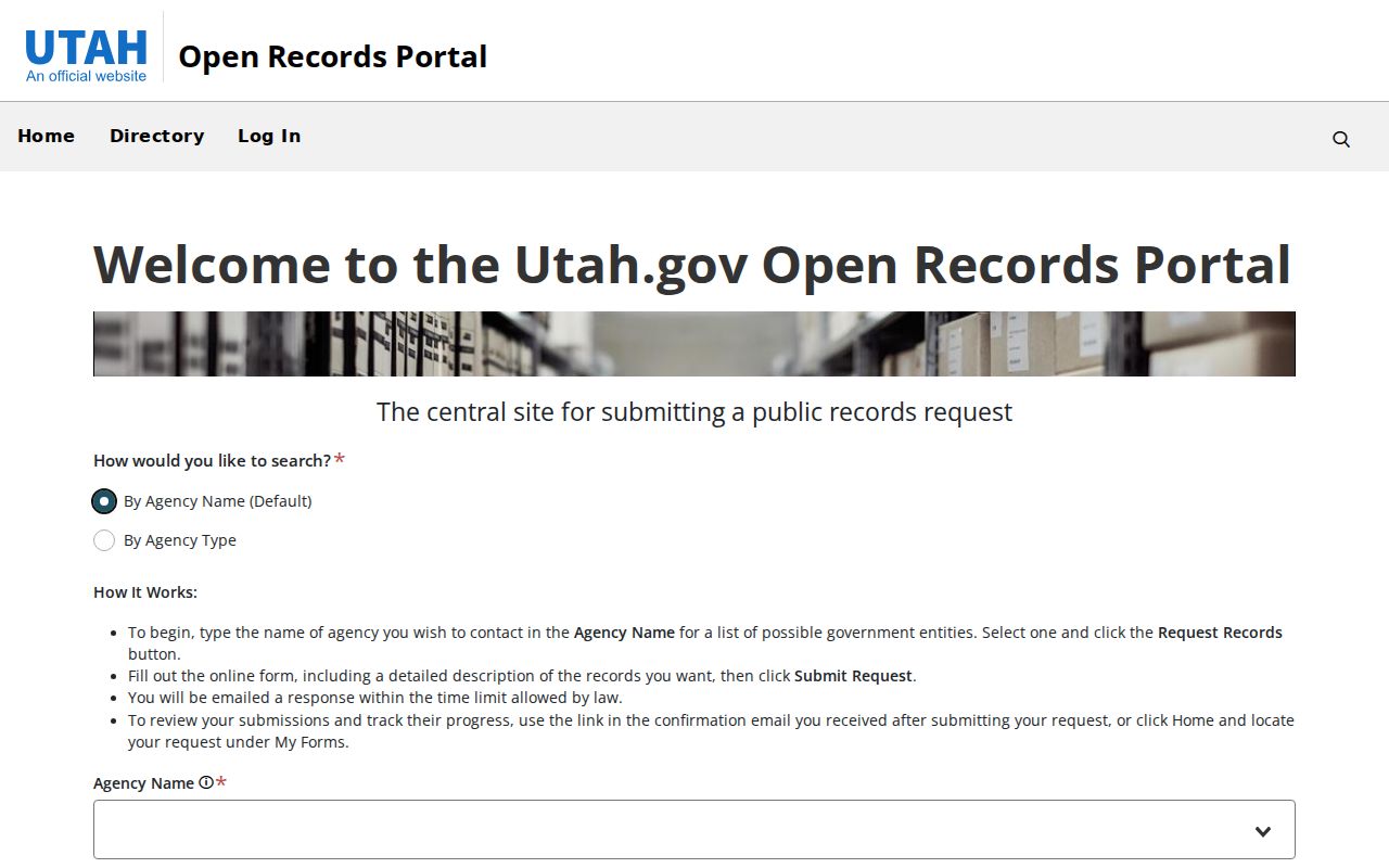 Layton people search open records request portal