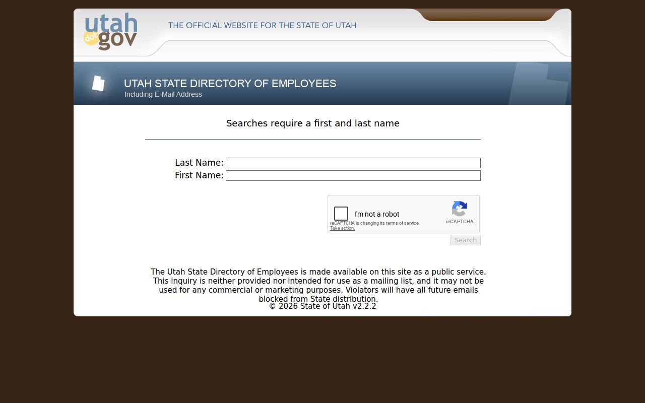 Layton people directories Utah state employee name search